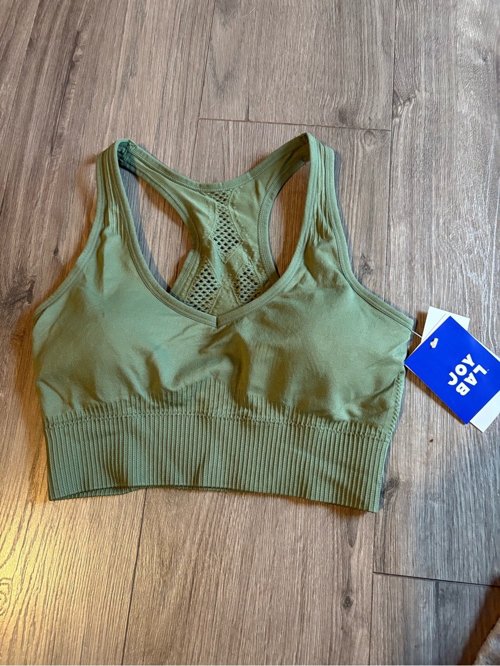 Target Joy Lab size medium green seamless bra moisture wicking brand new